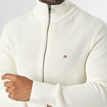 Tommy Hilfiger - Chaqueta con cremallera de algodón 7327 Off White