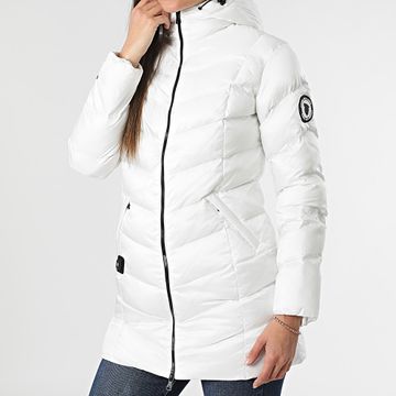 Comme Des Loups - Consolador largo con capucha para mujer Vienna Blanco