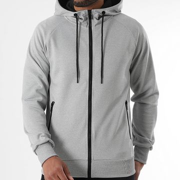 LBO - Sudadera con capucha y cremallera 0255 Heather Grey