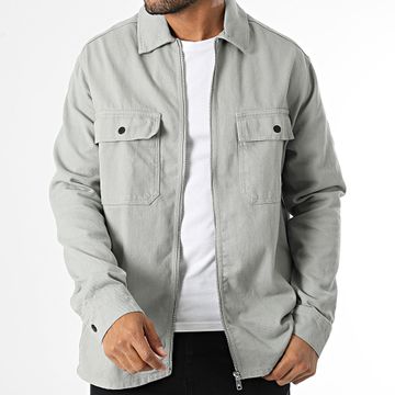 Only And Sons - Chaqueta con cremallera Team Heavy Twill Gris