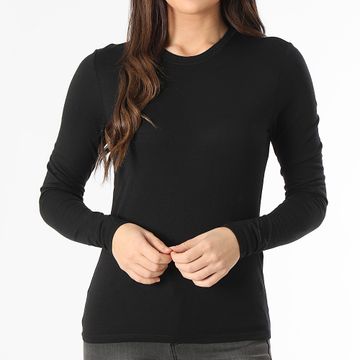 Only - Camiseta de manga larga para mujer Suma Woolblend Negro