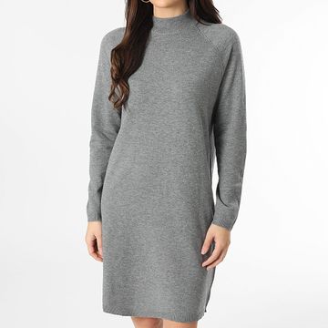 Only - Vestido jersey Amore Mujer Gris brezo