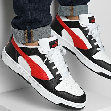 Puma - Baskets Rebound V6 Low 392328 Blanco For All Time Rojo Negro