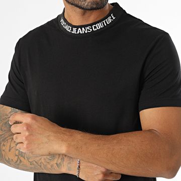 Versace Jeans Couture - Slim Rib Logo Tee Shirt 77GAH6S2 Negro