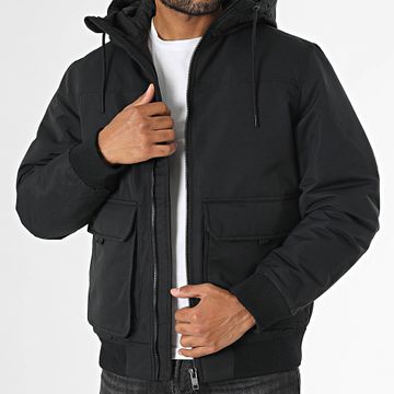 Jack And Jones - Cazadora con capucha Construct Negra