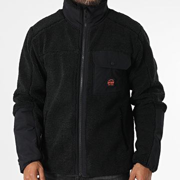 Superdry - Borg Hybrid M5011978A Chaqueta polar con cremallera negra