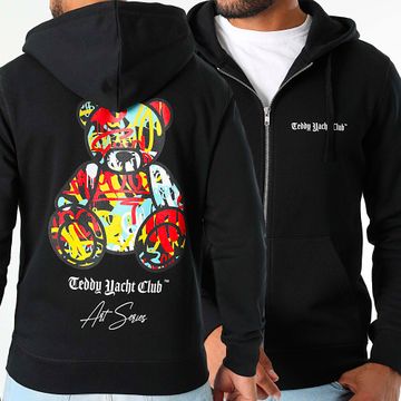 Teddy Yacht Club - Art Series Sudadera con capucha y cremallera Negro