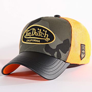 Von Dutch - Gorra Trucker Vint Naranja Verde Caqui Camuflaje