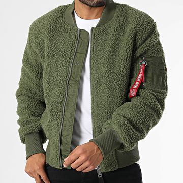 Alpha Industries - MA-1 Teddy Chaqueta bomber de forro polar 108102 Verde caqui