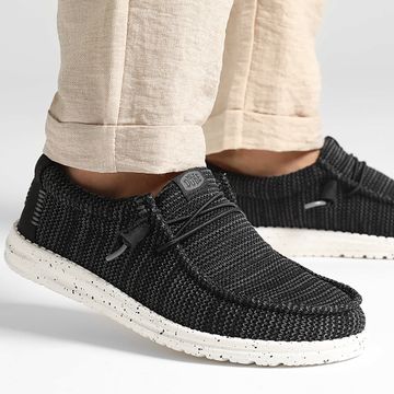Hey Dude - Mocasines Wally Stretch Sox Negro Blanco