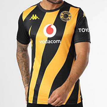 Kappa - Camiseta de fútbol Aboupre Pro 8 AM Kaizer Chiefs 361R5BW Amarillo Negro