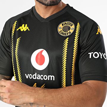 Kappa - Camiseta de fútbol Kombat Kaizer Chiefs 361U8NW Negra