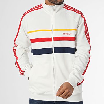 Adidas Originals - The First IW3233 Chaqueta con cremallera a rayas Beige claro