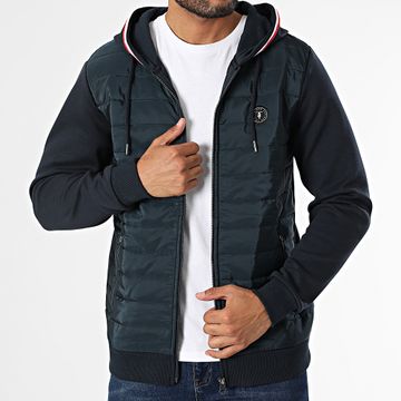 Le Temps Des Cerises - Thol Chaqueta azul marino con capucha y cremallera