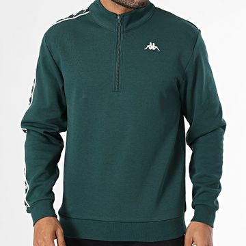 Kappa - Banda 351K3TW Sudadera Cuello Cremallera Verde Botella