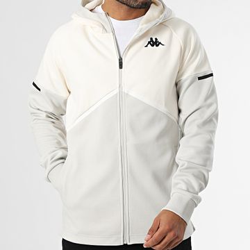 Kappa - Karufeo 381U1MW Beige Gris Sudadera con capucha y cremallera