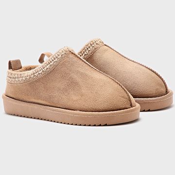 Only - Mujer Mules Stella Teddy Lined Slipper Cognac