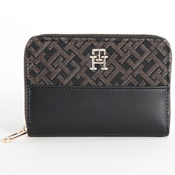Tommy Hilfiger - Billetero Jacquard Mujer 7153 Negro Marrón