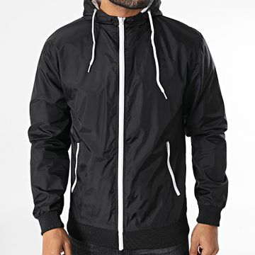 Urban Classics - TB147 Cortavientos con capucha Negro