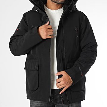 Superdry - Chaqueta cortavientos con capucha Ultimate Emb Negra