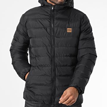 Urban Classics - Chaqueta de pluma con capucha Basic Bubble TB863 Negro