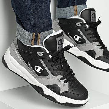 Champion - Zapatillas Overtime Mid Corte Medio S22274 Negro Gris