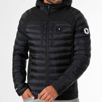 Comme Des Loups - Chaqueta de pluma cálida con capucha Alcatraz Negro
