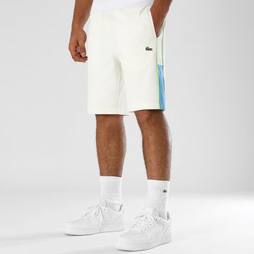 Lacoste - Pantalones cortos de jogging con logotipo bordado en cocodrilo blanco