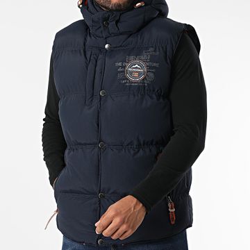 Geographical Norway - Vilano Abrigo sin mangas con capucha Azul marino