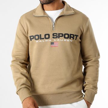 Polo Sport Ralph Lauren - Sudadera con cuello de cremallera y logotipo Camel Sport