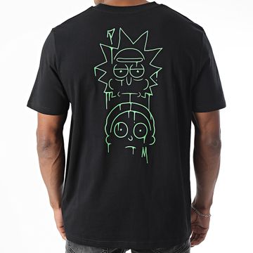 Rick Et Morty - Graff Oversize Tee Shirt Negro Verde Claro