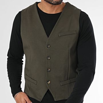 Frilivin - Chaleco sin mangas verde caqui