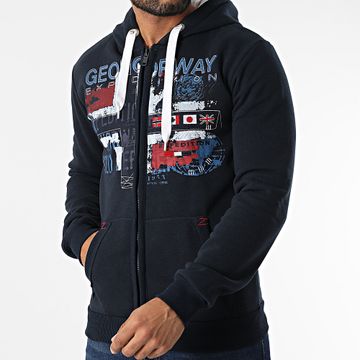 Geographical Norway - Getchup Sudadera con capucha y cremallera Azul Marino