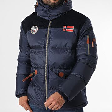 Geographical Norway - Abrigo con capucha Celian Azul Marino