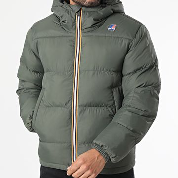K-Way - Chaqueta de pluma con capucha Le Vrai 3.0 Claude Heavy Warm K3126WW Verde caqui