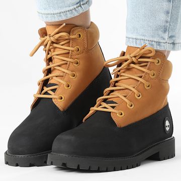 Timberland - Botas Mujer Premium 6 En Encaje Impermeable A6BET Negro Nubuck Trigo