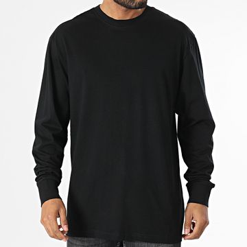 Urban Classics - Camiseta negra de manga larga