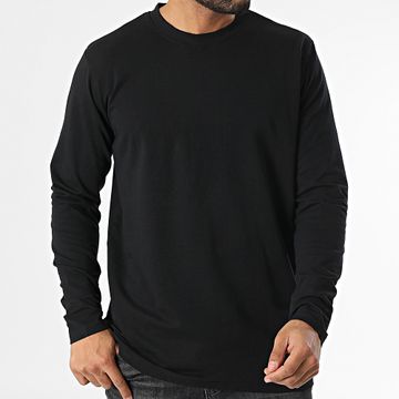 Urban Classics - Camiseta negra de manga larga