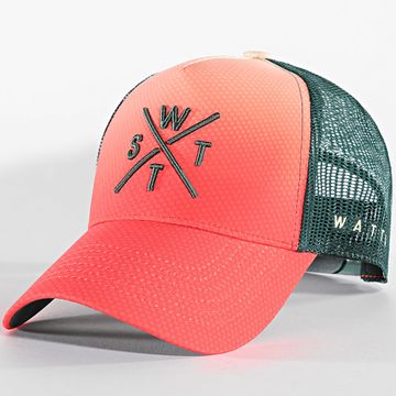 Watts - Tokyo Trucker Cap Verde Oscuro Naranja