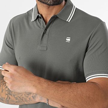 G-Star - Polo Manga Corta Dunda Slim Stripe D17127-5864 Gris
