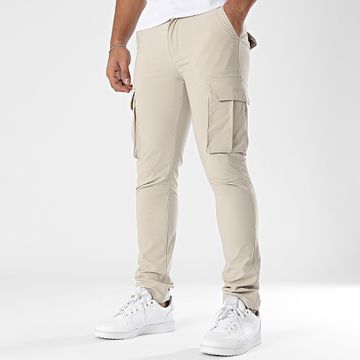 John H - Pantalones Cargo Beige
