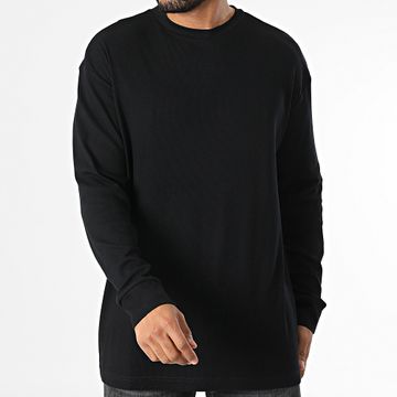 Urban Classics - Camiseta negra de manga larga