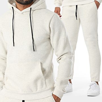 John H - Chándal beige jaspeado