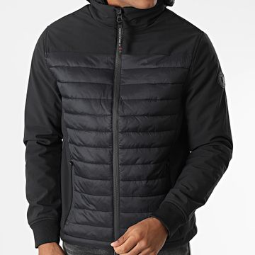 Le Temps Des Cerises - Chaqueta Lima negra con capucha y cremallera