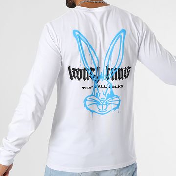 Looney Tunes - Camiseta Manga Larga Bugs Bunny Worldwide Blanca
