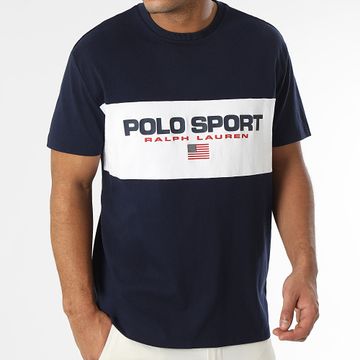 Polo Sport Ralph Lauren - Camiseta Logo Sport Azul Marino Blanca
