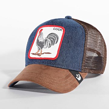Goorin Bros - Gorra Trucker Cock Azul Crudo Marrón