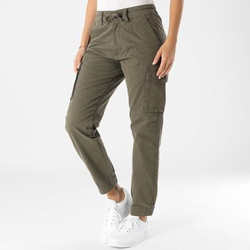 Teddy Smith - Turbulence Pantalones Cargo Mujer 30116979D Caqui Verde