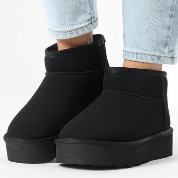 Only - Felicia Botas Mujer Plataforma Forro Teddy Negro