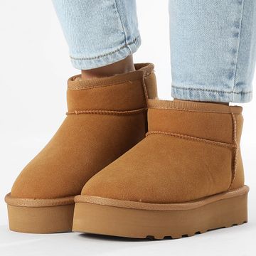 Only - Felicia Botas Mujer Teddy Forro Plataforma Brownie